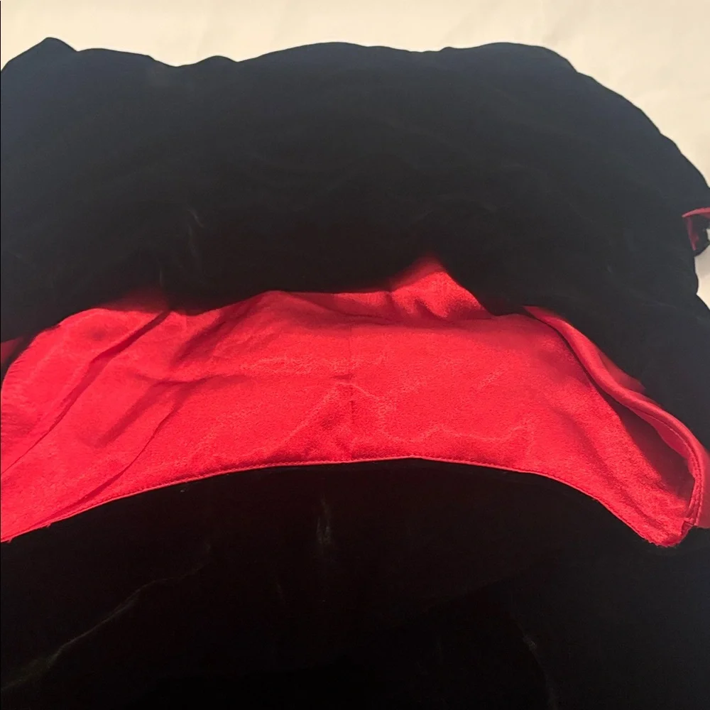 VTG Flores & Flores Black & Red velvet Sleeveless Maxi Dress SZ 14 party NWT - Picture 13 of 13